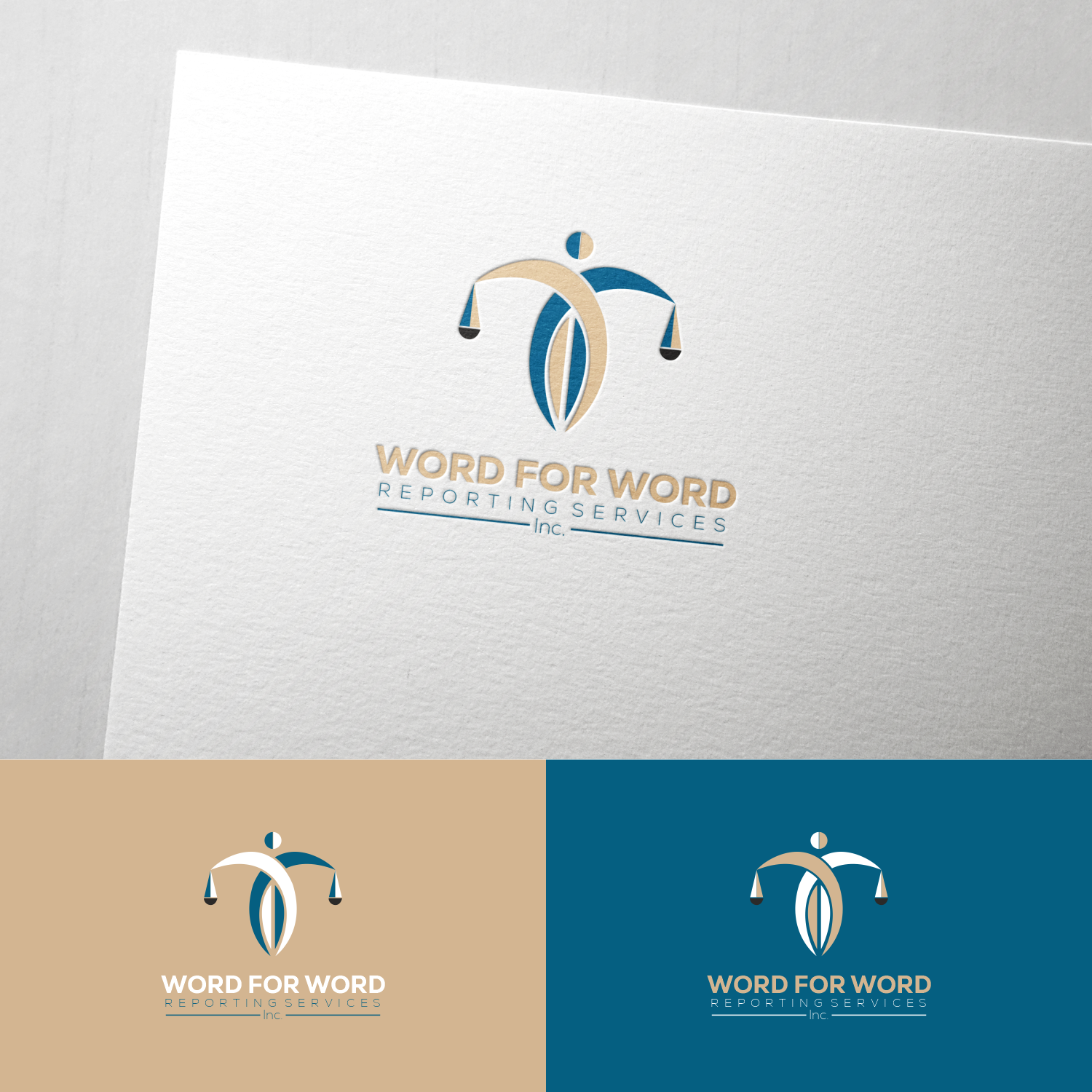 Logo Design by anakbuah for Word For Word Reporting Services Inc. | Design #31162381