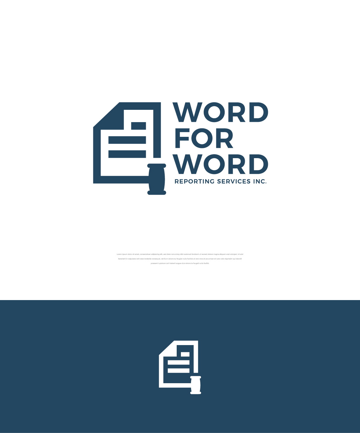 Diseño de Logo por apik. para Word For Word Reporting Services Inc. | Diseño #31158950