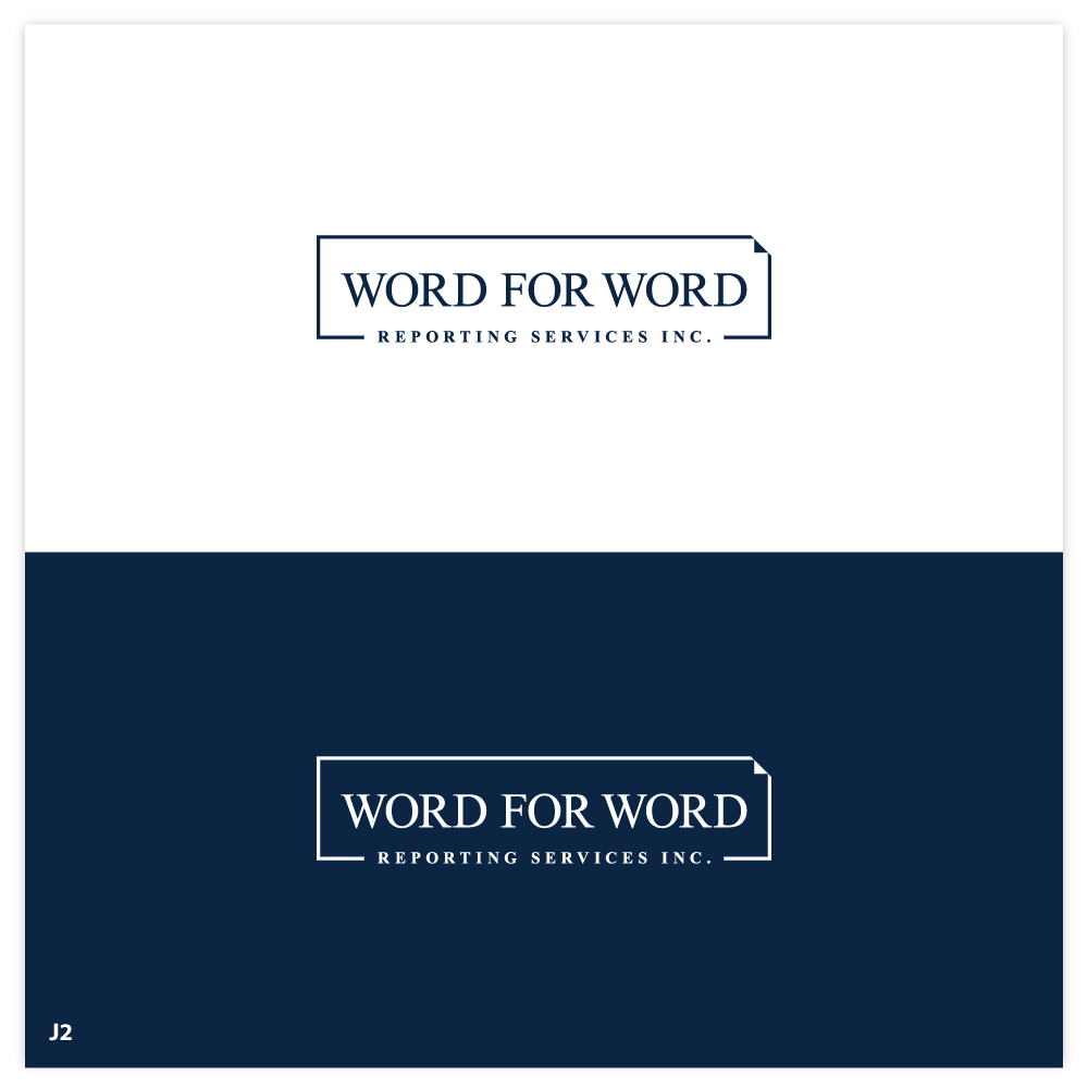 Logo Design by Sujit Banerjee for Word For Word Reporting Services Inc. | Design #31160239