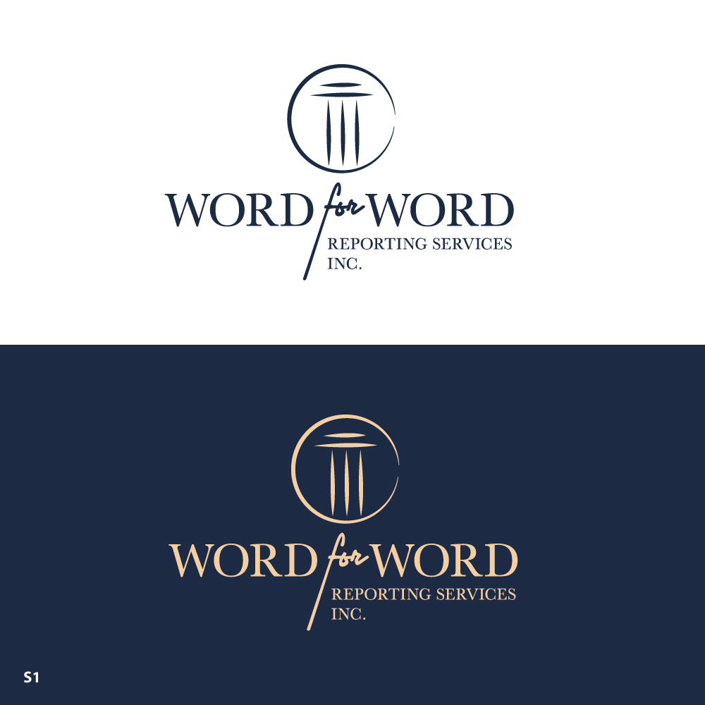 Logo Design by Sujit Banerjee for Word For Word Reporting Services Inc. | Design #31160241