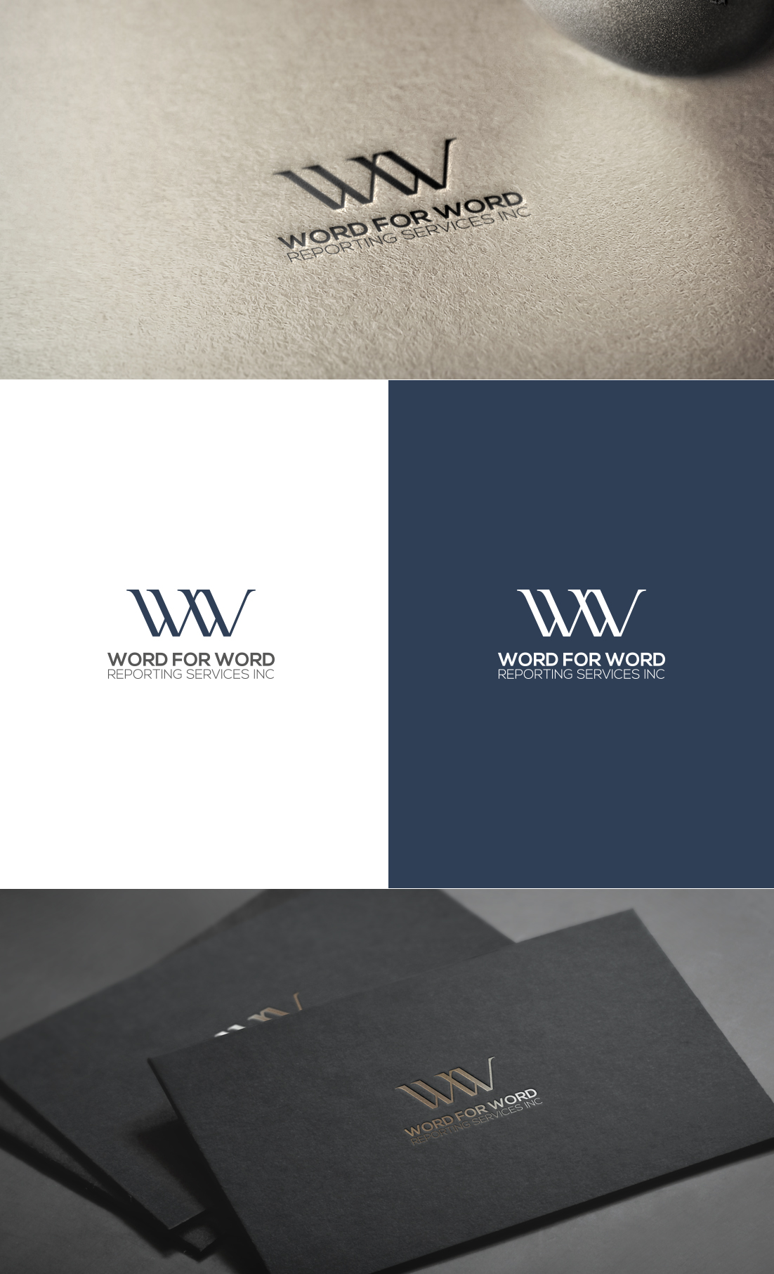 Logo Design by GLDesigns for Word For Word Reporting Services Inc. | Design #31158639