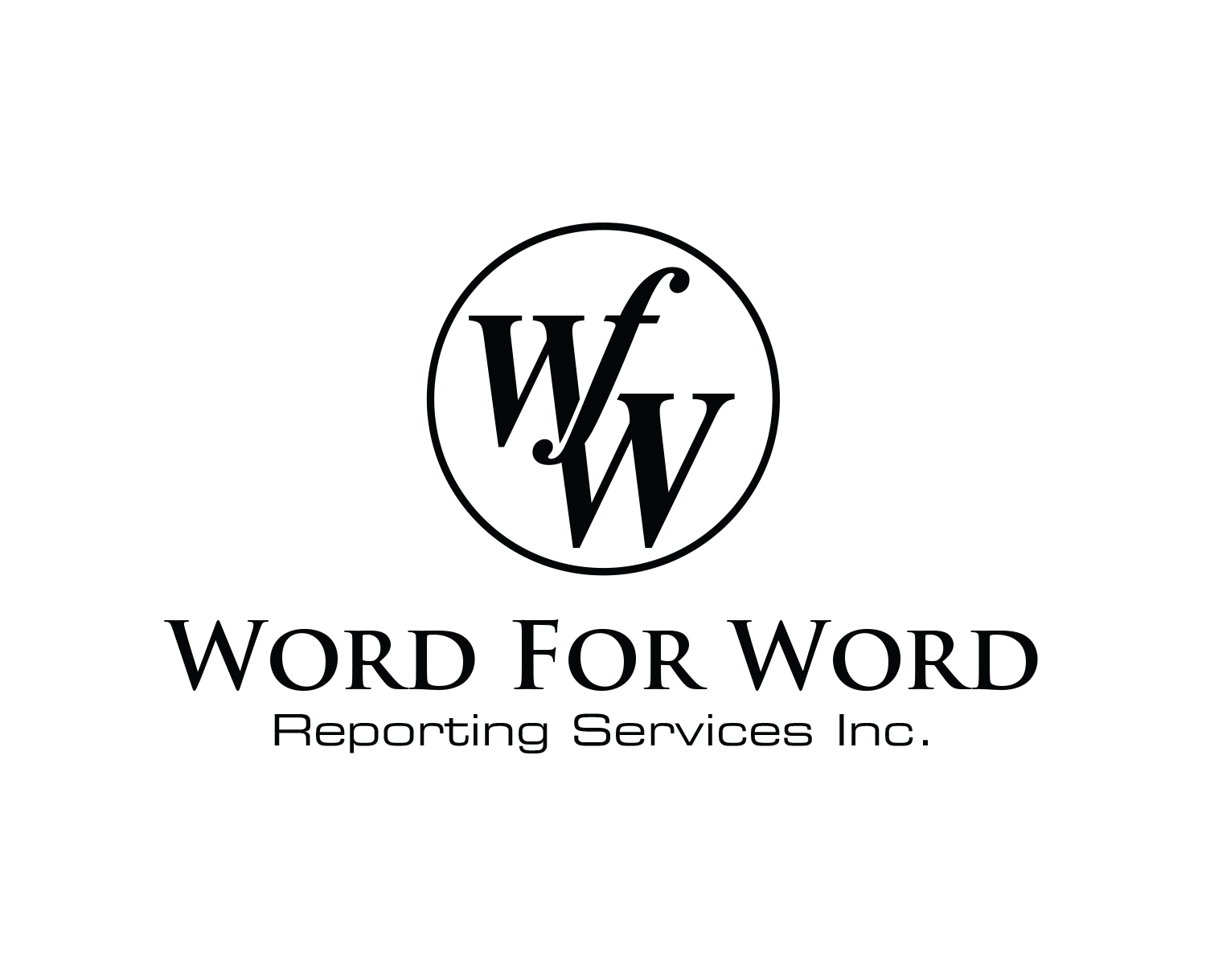 Logo Design by Grafactory for Word For Word Reporting Services Inc. | Design #31165277