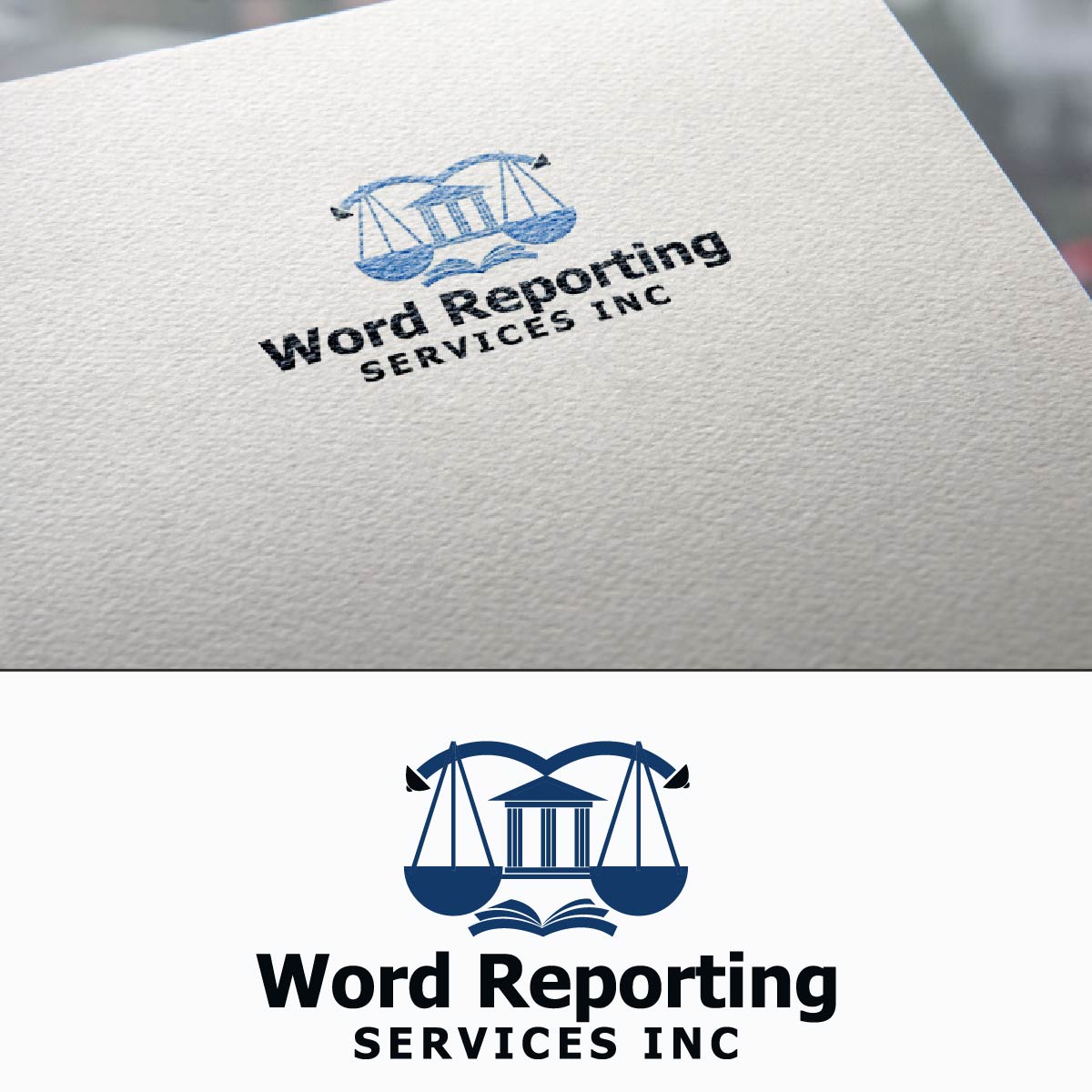 Logo Design by fly  design for Word For Word Reporting Services Inc. | Design #31161878