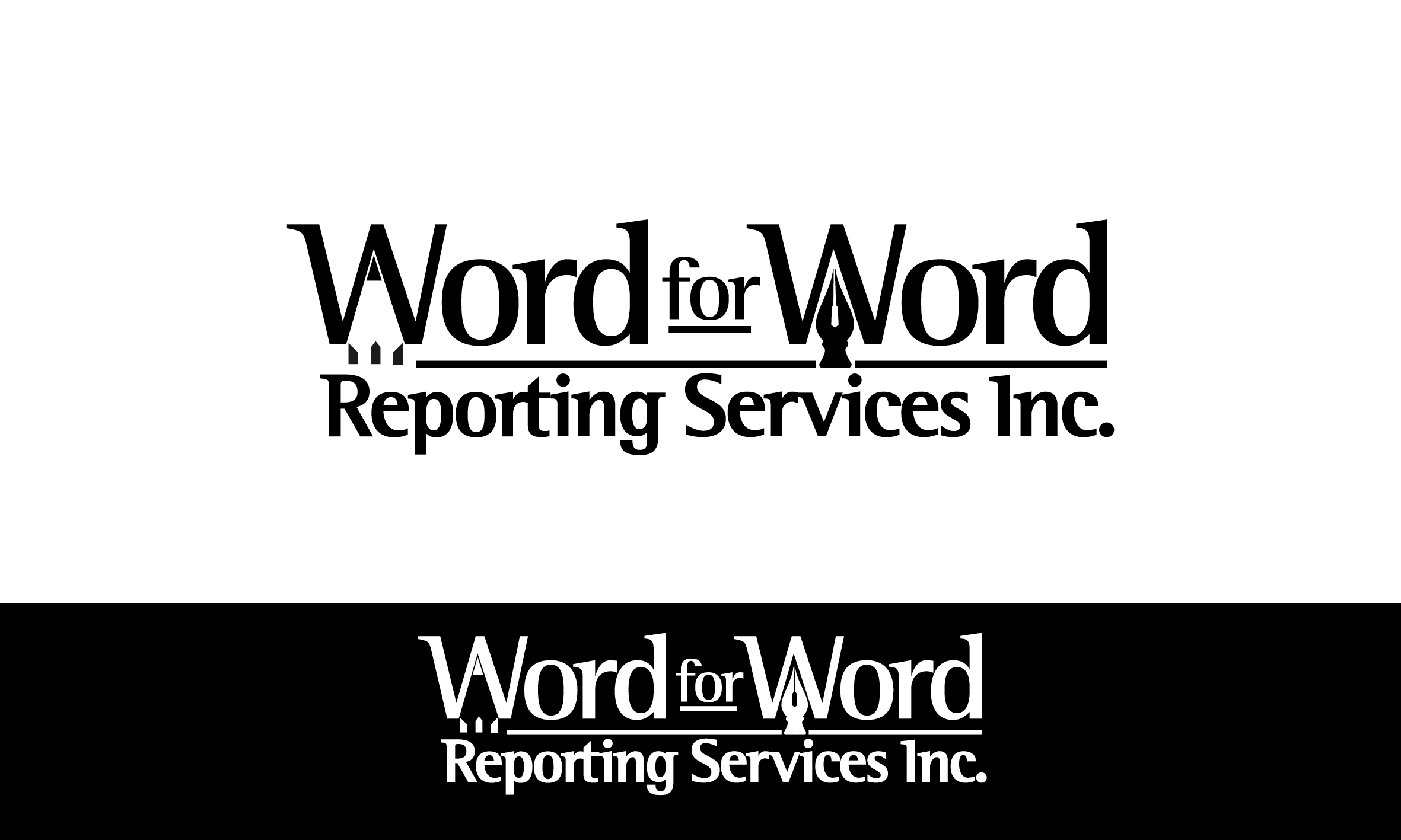 Logo Design by patriciaparadesign for Word For Word Reporting Services Inc. | Design #31180583