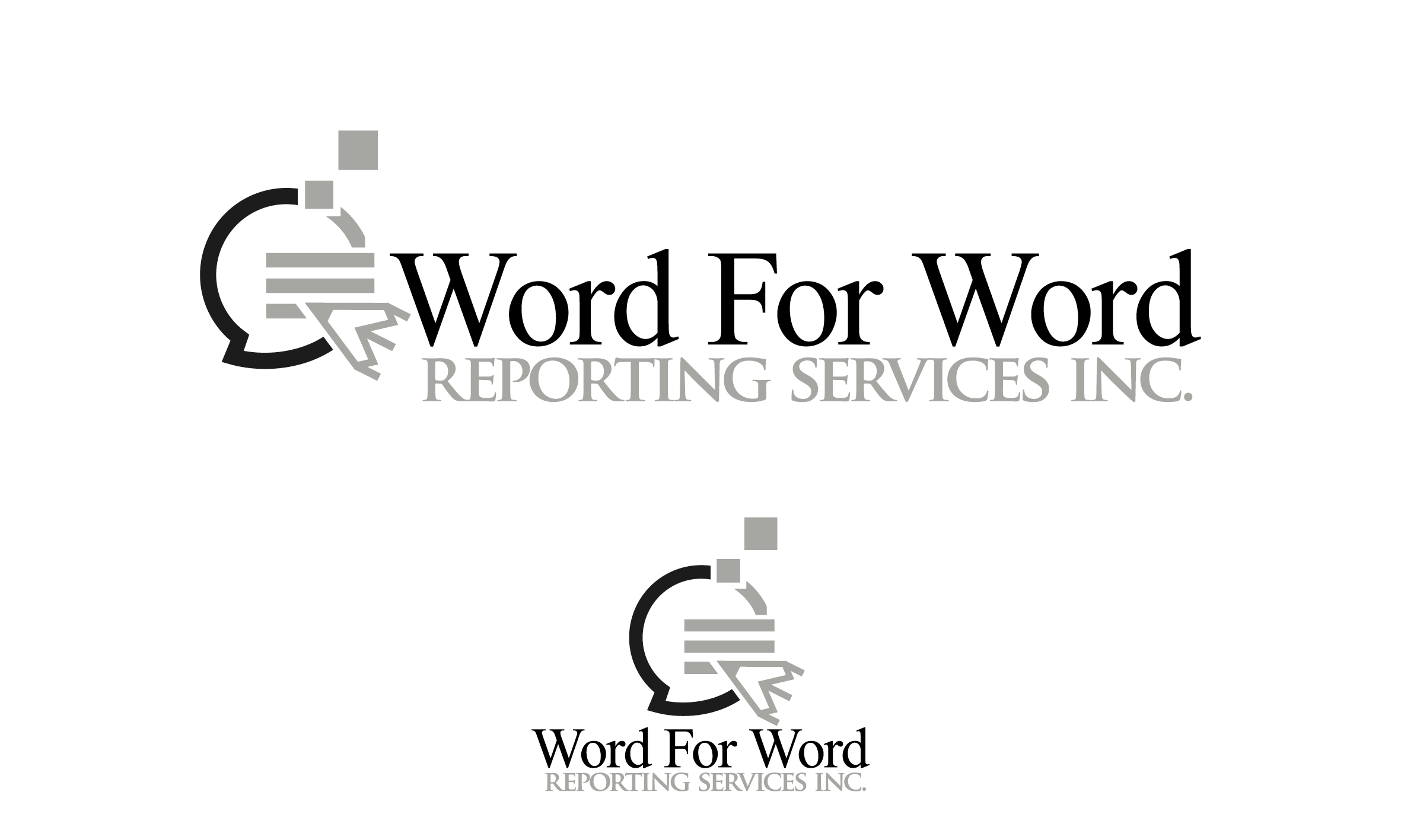 Logo Design by patriciaparadesign for Word For Word Reporting Services Inc. | Design #31181095