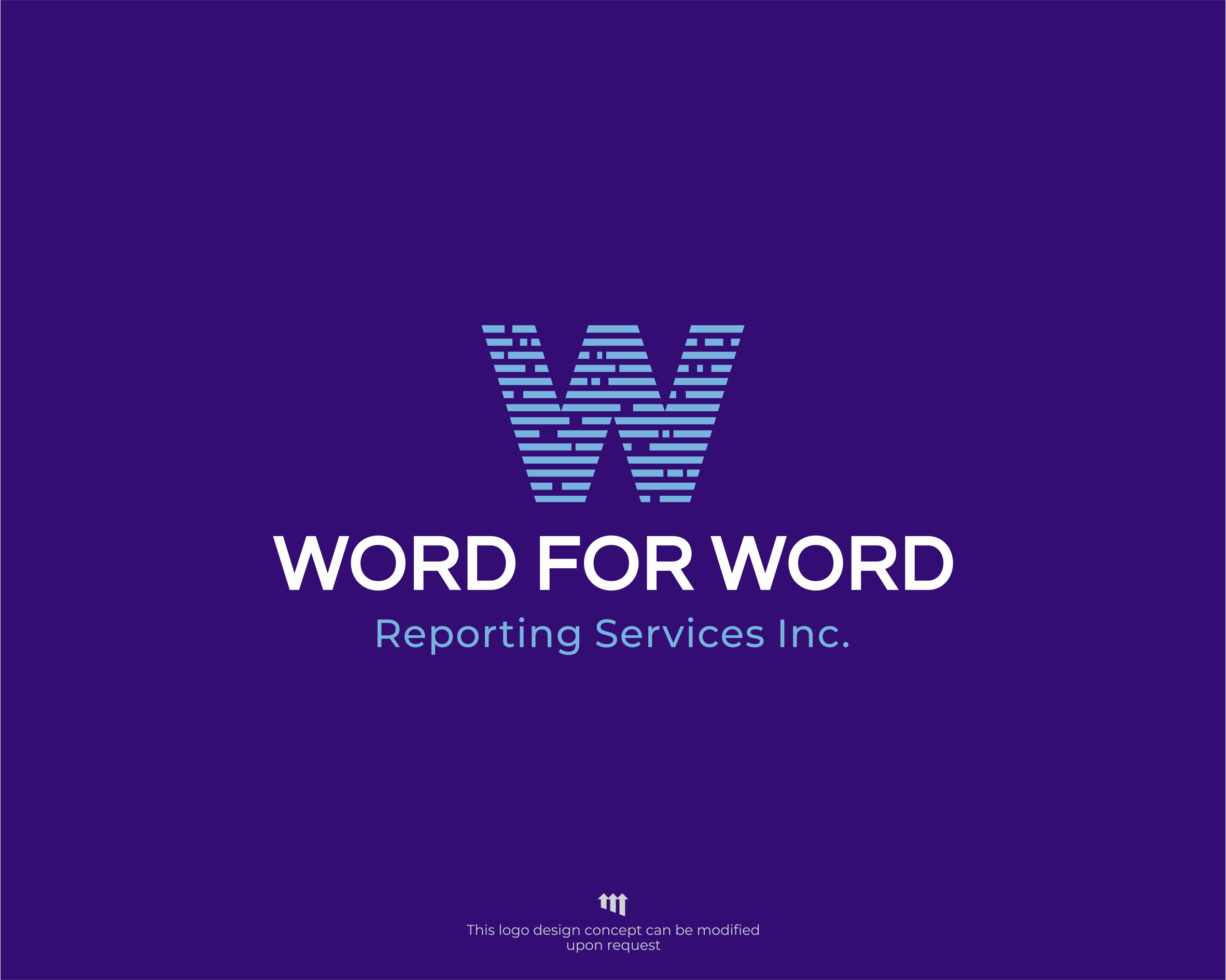 Logo Design by MBARO for Word For Word Reporting Services Inc. | Design #31179517