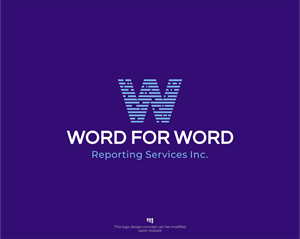 Diseño de Logo por MBARO para Word For Word Reporting Services Inc. | Diseño: #31179517