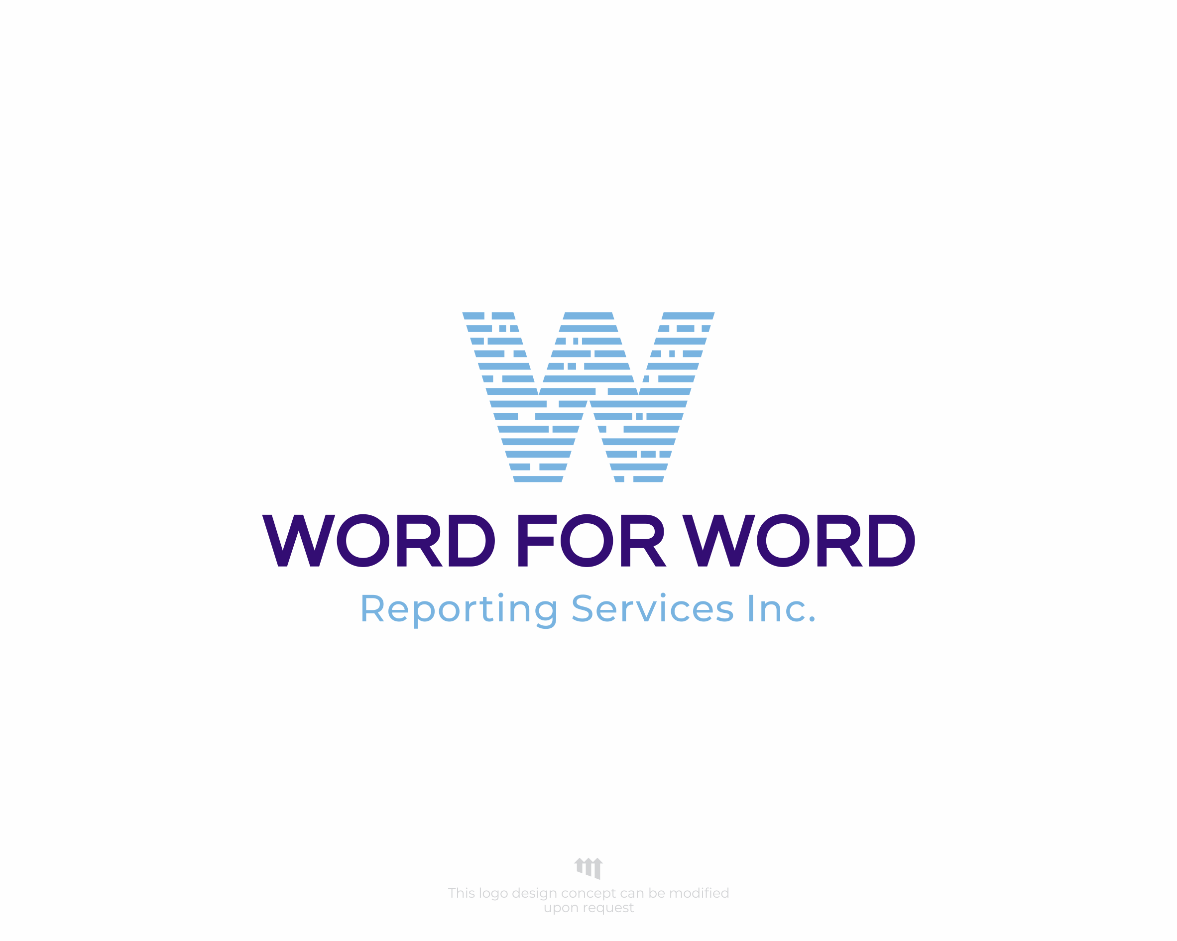 Logo Design by MBARO for Word For Word Reporting Services Inc. | Design #31179520