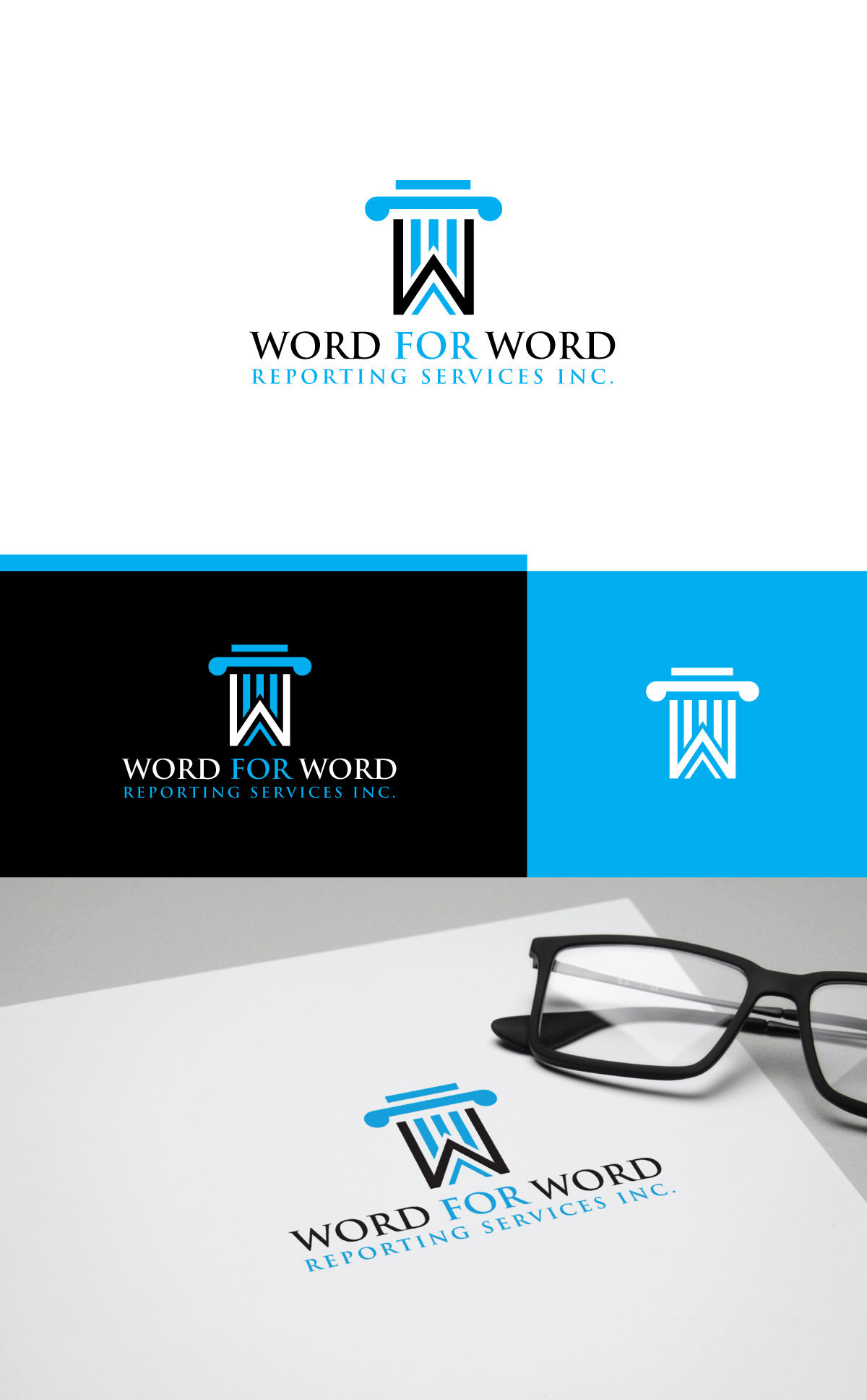 Logo Design by creativepix for Word For Word Reporting Services Inc. | Design #31159091