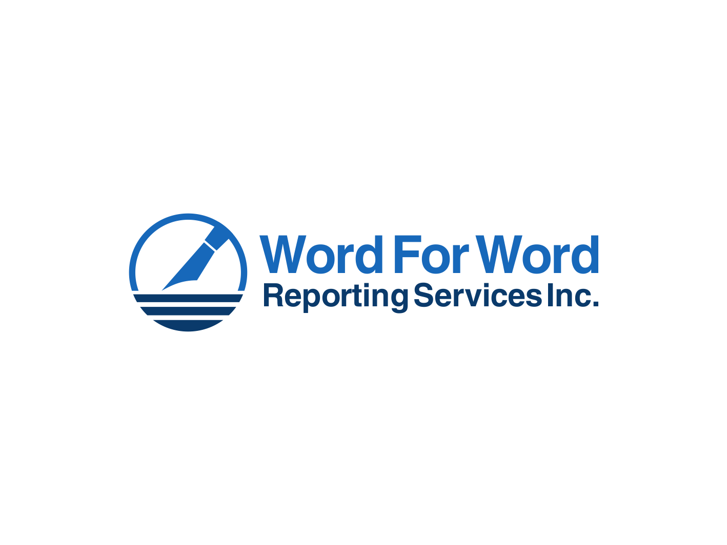 Logo Design by BNdesigner for Word For Word Reporting Services Inc. | Design #31158830