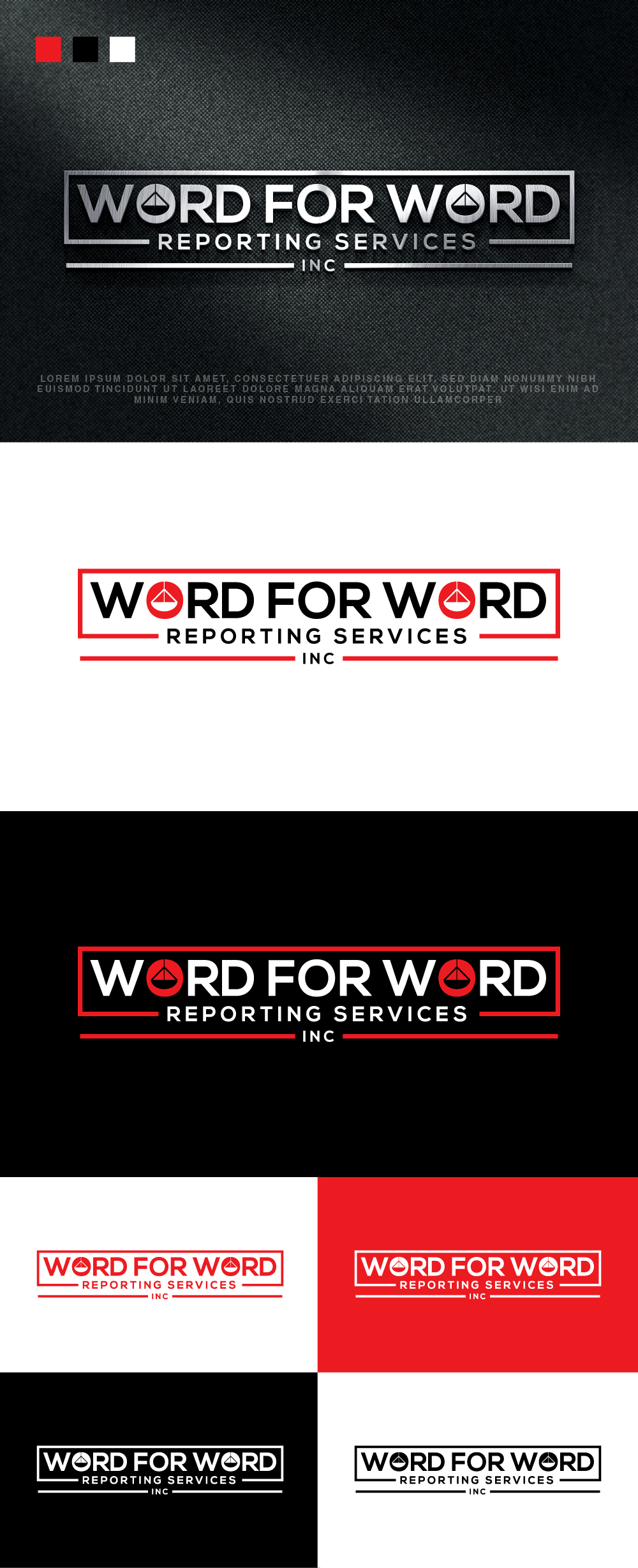 Diseño de Logo por AlphabetZero.co.uk para Word For Word Reporting Services Inc. | Diseño #31168008