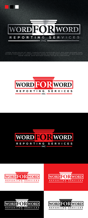 Logo Design by Ayub Zafar for Word For Word Reporting Services Inc. | Design: #31168026
