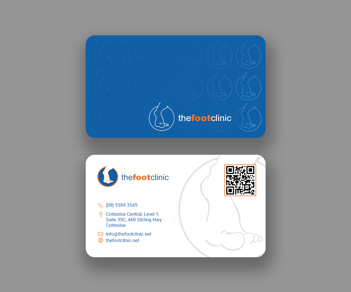 Business Card Design by Andrés Sebastián for The Foot Clinic | Design #31163821