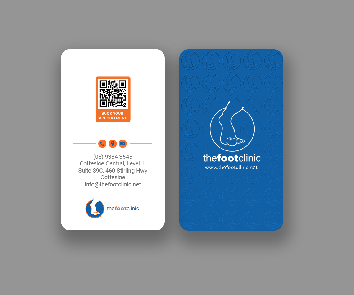 Business Card Design by Andrés Sebastián for The Foot Clinic | Design #31164489