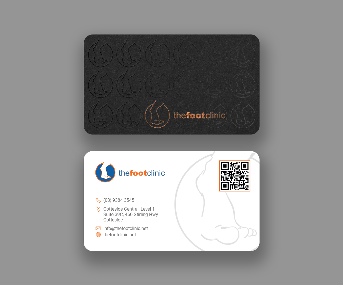 Business Card Design by Andrés Sebastián for The Foot Clinic | Design #31168309