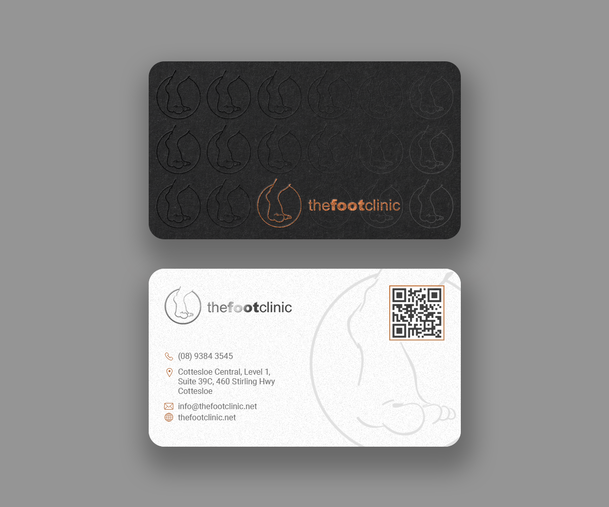 Business Card Design by Andrés Sebastián for The Foot Clinic | Design #31168625
