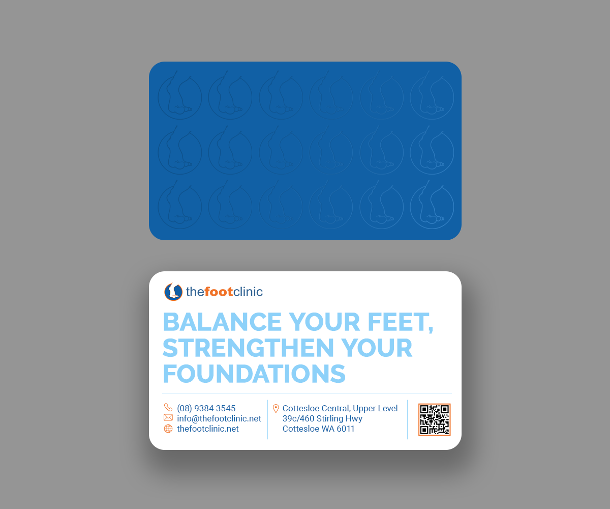 Business Card Design by Andrés Sebastián for The Foot Clinic | Design #31251489