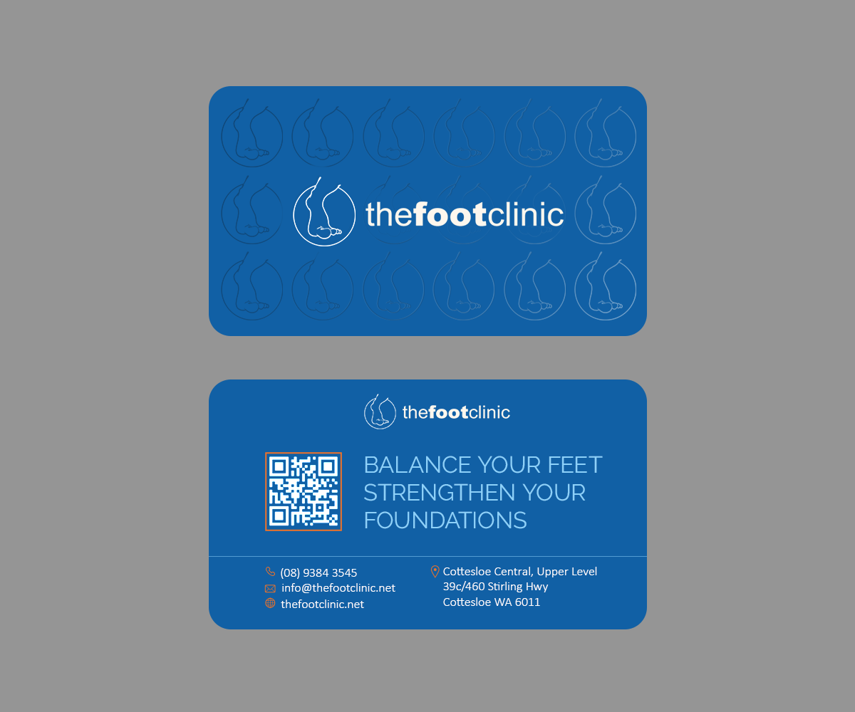 Business Card Design by Andrés Sebastián for The Foot Clinic | Design #31251598