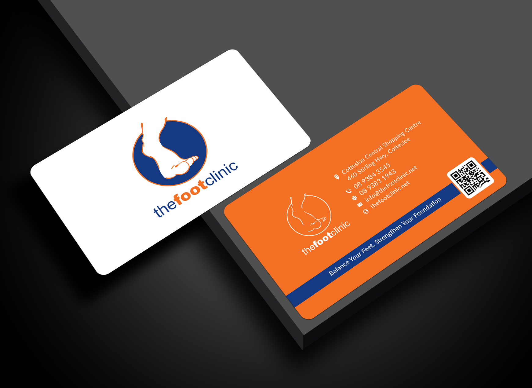 Visitenkarten-Design von Sun Moon Graphic Designer für The Foot Clinic | Design #31161172