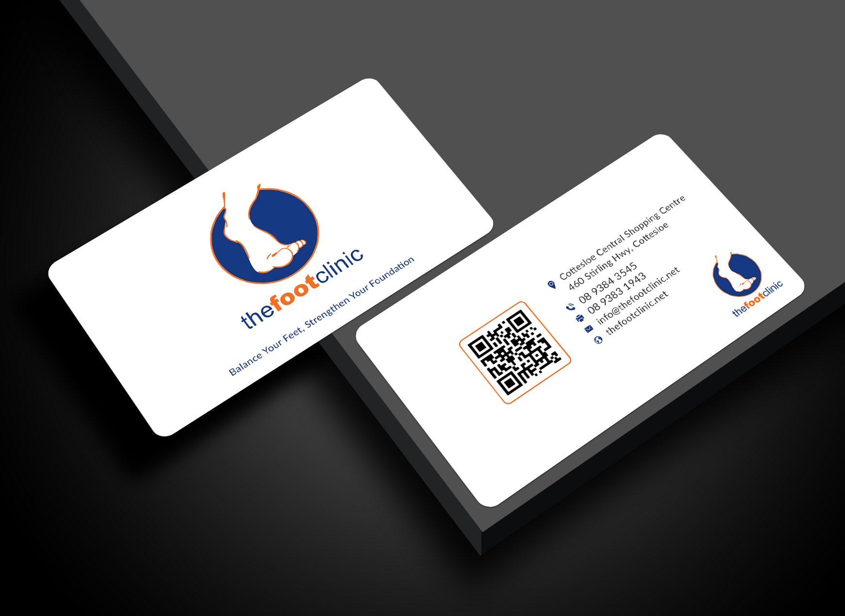 Business Card Design by Sun Moon Graphic Designer for The Foot Clinic | Design #31161173