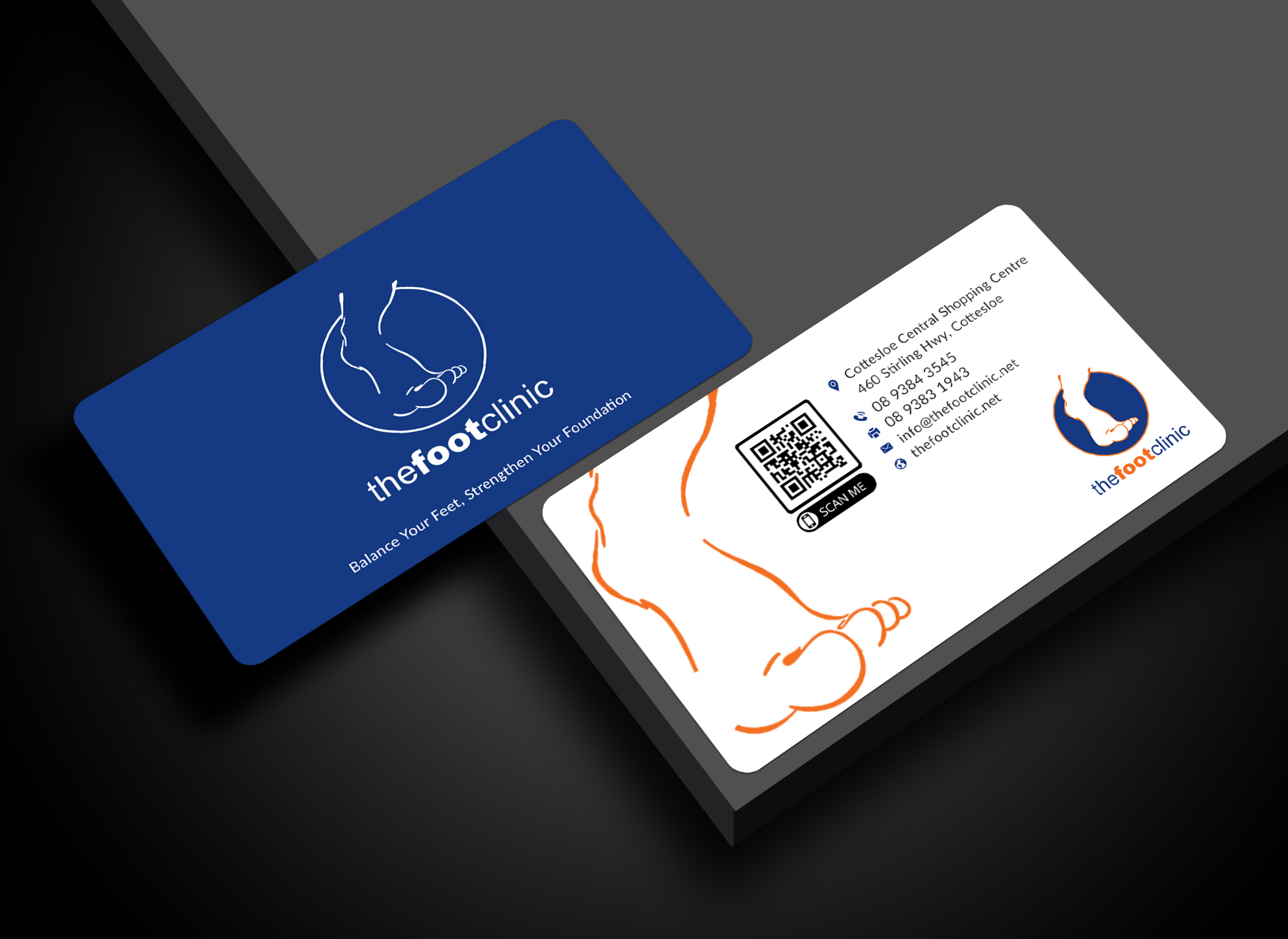Business Card Design by Sun Moon Graphic Designer for The Foot Clinic | Design #31161180