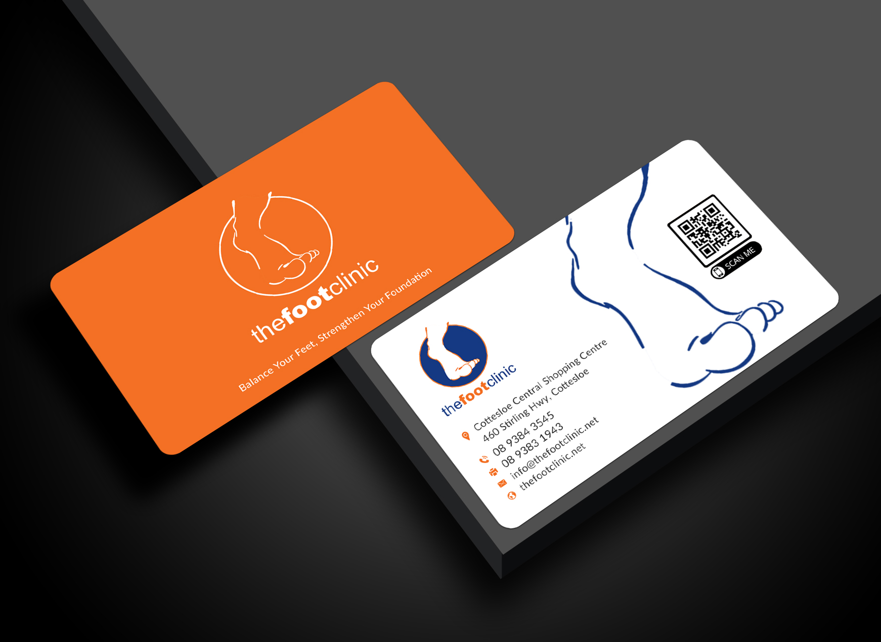 Business Card Design by Sun Moon Graphic Designer for The Foot Clinic | Design #31161181