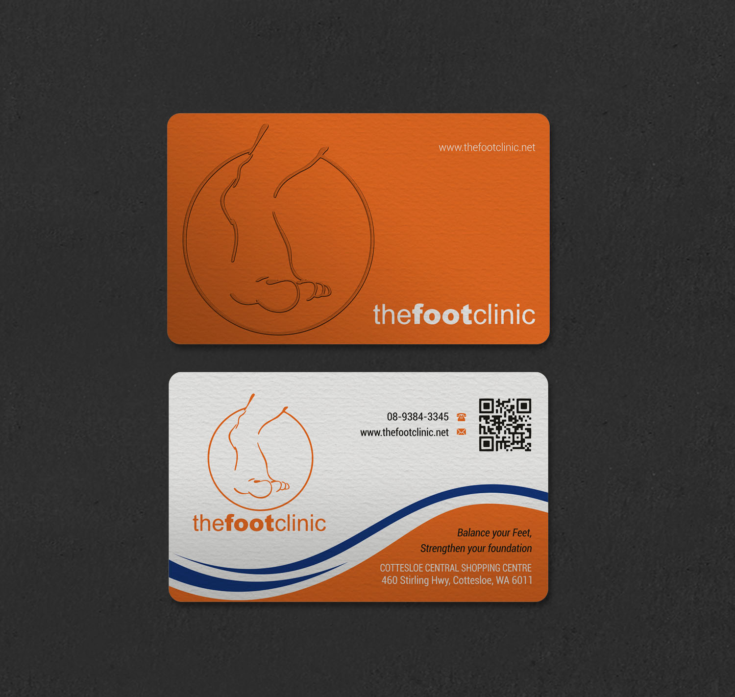 Business Card Design by INDIAN_Ashok for The Foot Clinic | Design #31160670