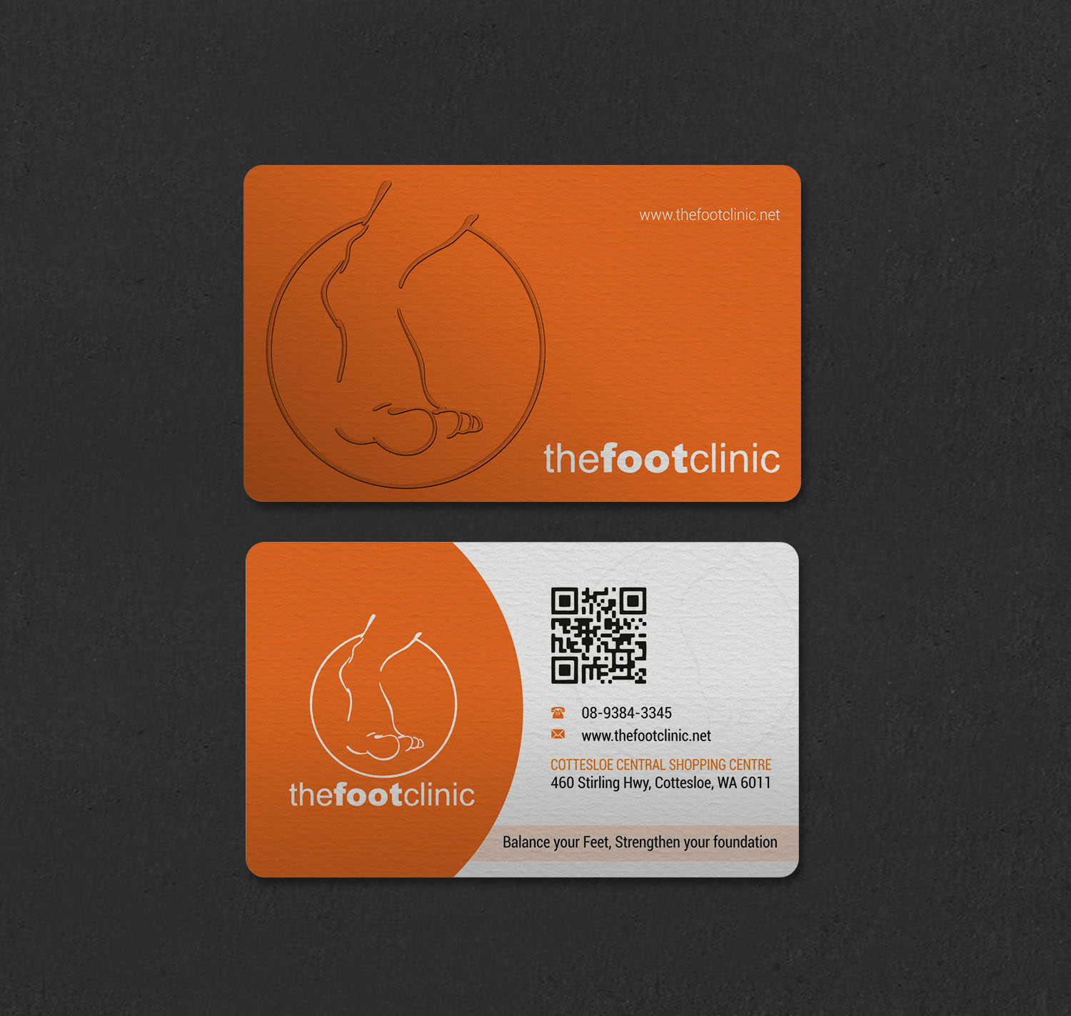 Business Card Design by INDIAN_Ashok for The Foot Clinic | Design #31160671
