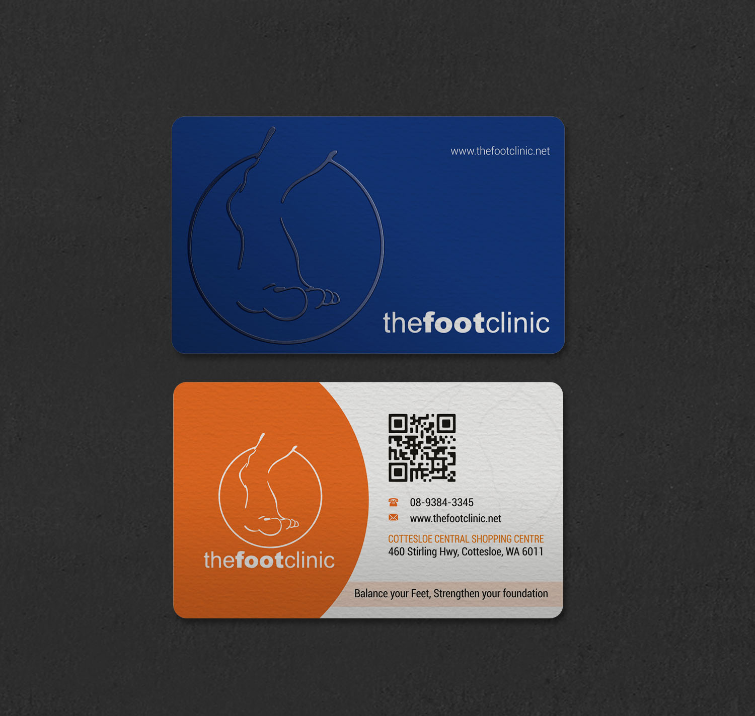 Business Card Design by INDIAN_Ashok for The Foot Clinic | Design #31160672