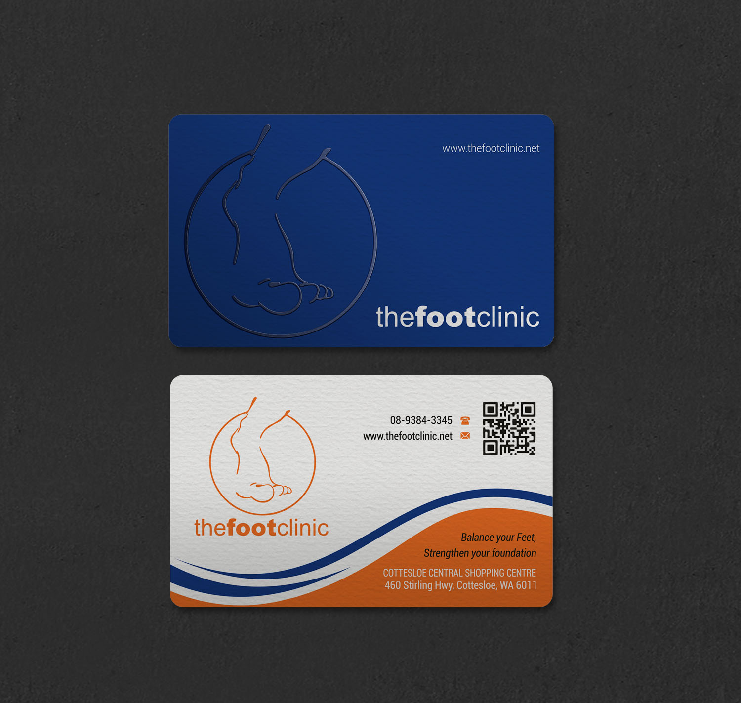 Business Card Design by INDIAN_Ashok for The Foot Clinic | Design #31160675