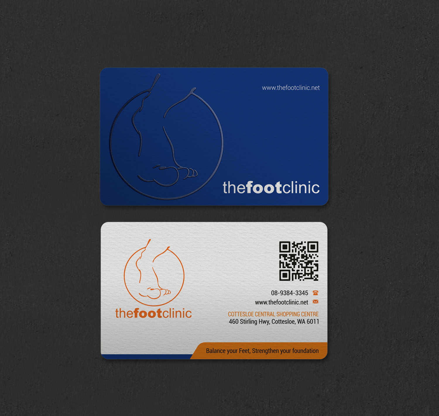 Business Card Design by INDIAN_Ashok for The Foot Clinic | Design #31160682
