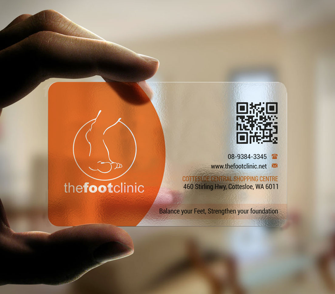 Business Card Design by INDIAN_Ashok for The Foot Clinic | Design #31160684