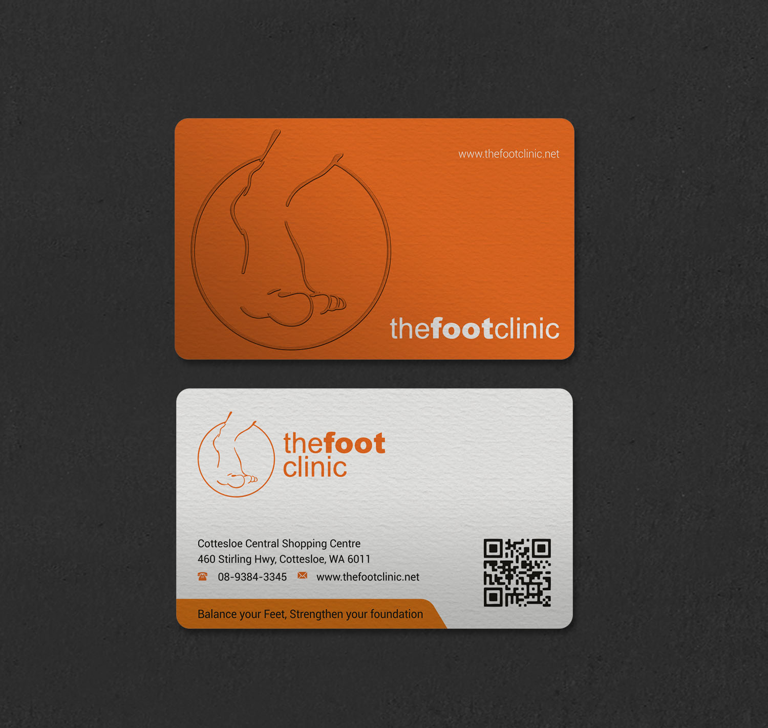 Business Card Design by INDIAN_Ashok for The Foot Clinic | Design #31160686