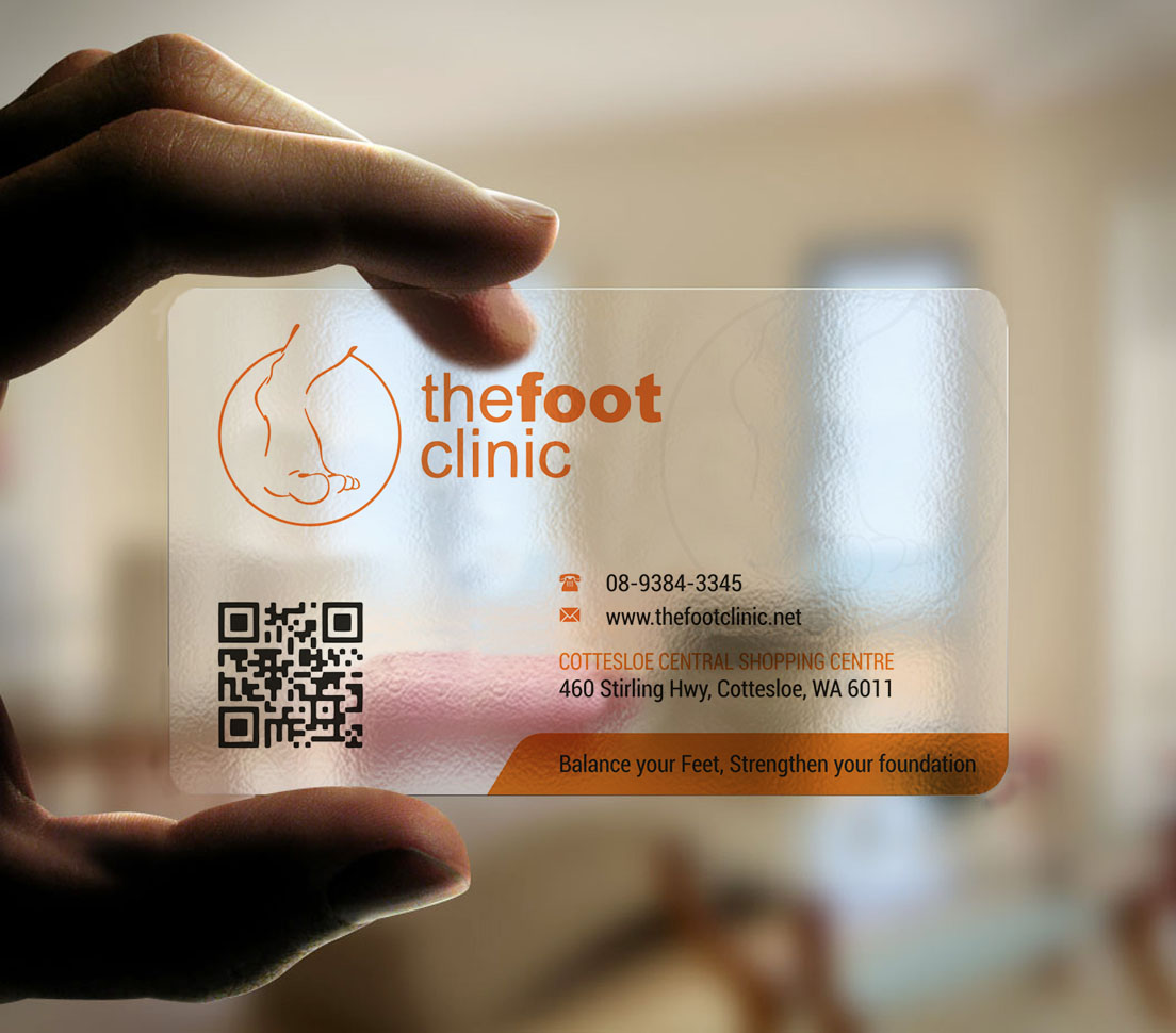 Business Card Design by INDIAN_Ashok for The Foot Clinic | Design #31160688
