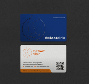 Business Card Design by INDIAN_Ashok for The Foot Clinic | Design: #31160690