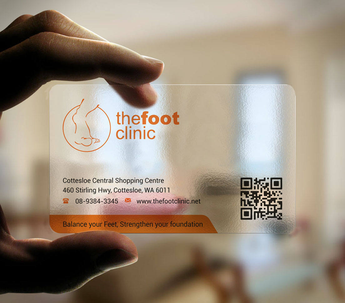 Business Card Design by INDIAN_Ashok for The Foot Clinic | Design #31160692