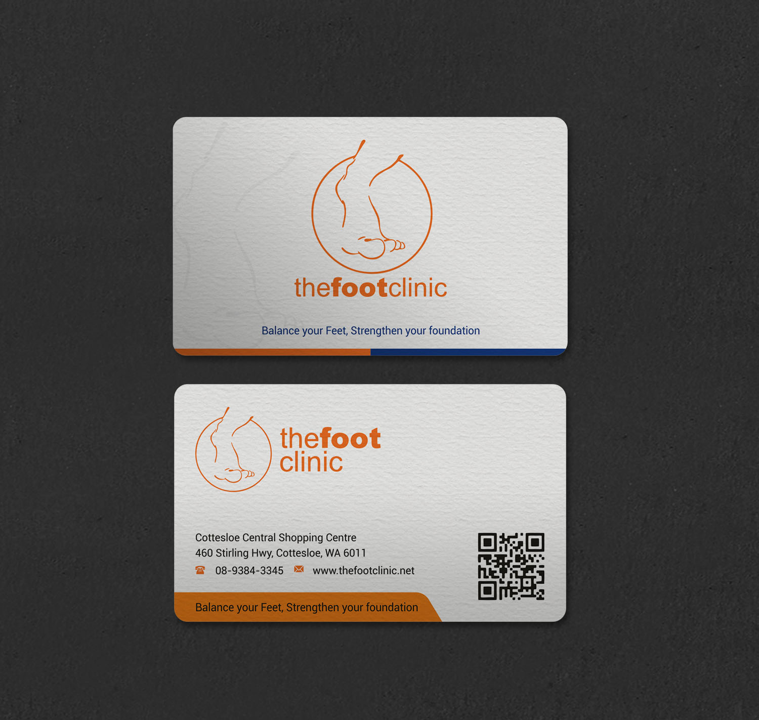 Business Card Design by INDIAN_Ashok for The Foot Clinic | Design #31160693