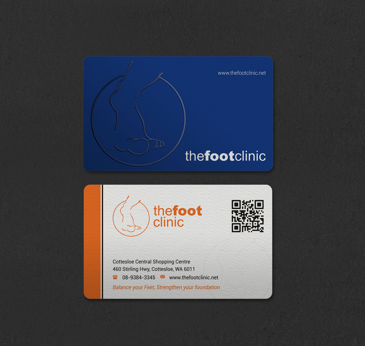 Business Card Design by INDIAN_Ashok for The Foot Clinic | Design #31160694
