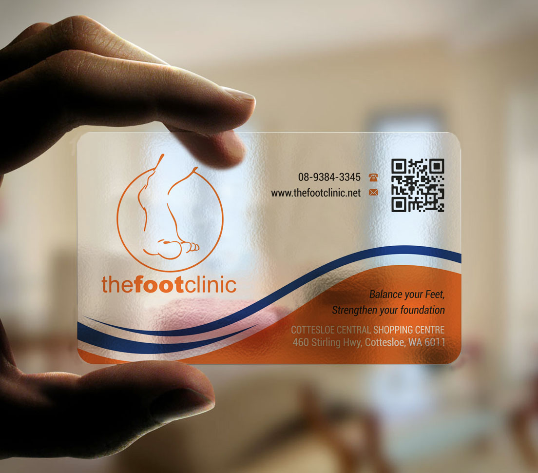 Business Card Design by INDIAN_Ashok for The Foot Clinic | Design #31160695