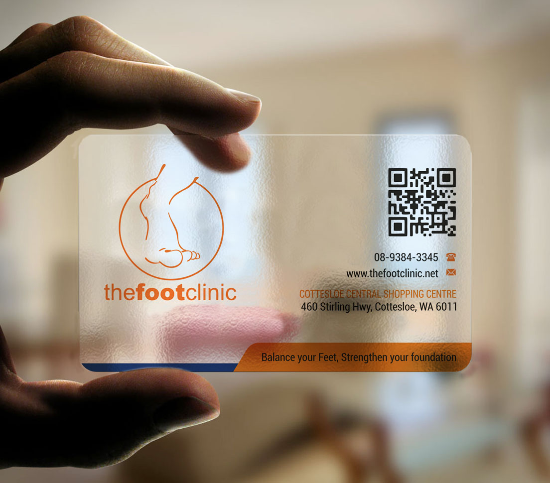Business Card Design by INDIAN_Ashok for The Foot Clinic | Design #31160696