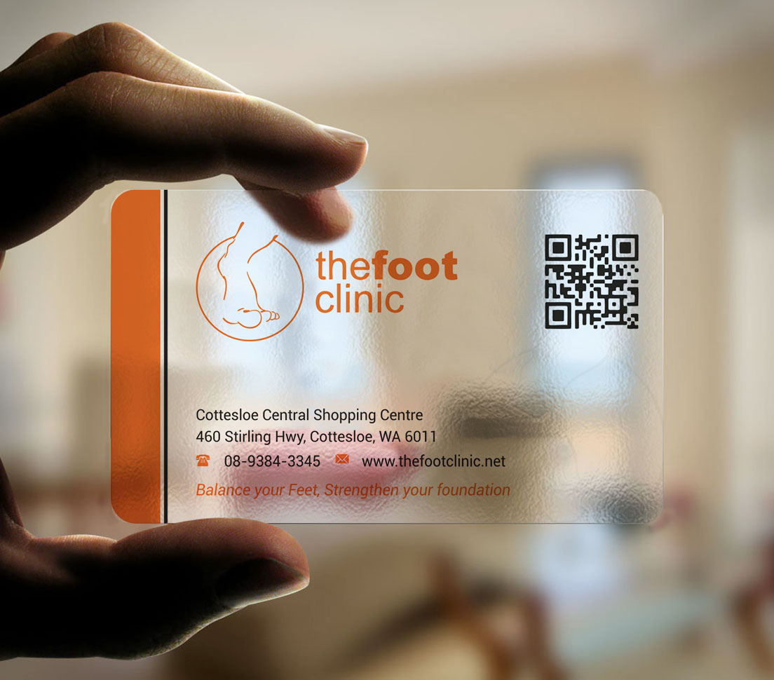 Business Card Design by INDIAN_Ashok for The Foot Clinic | Design #31160699