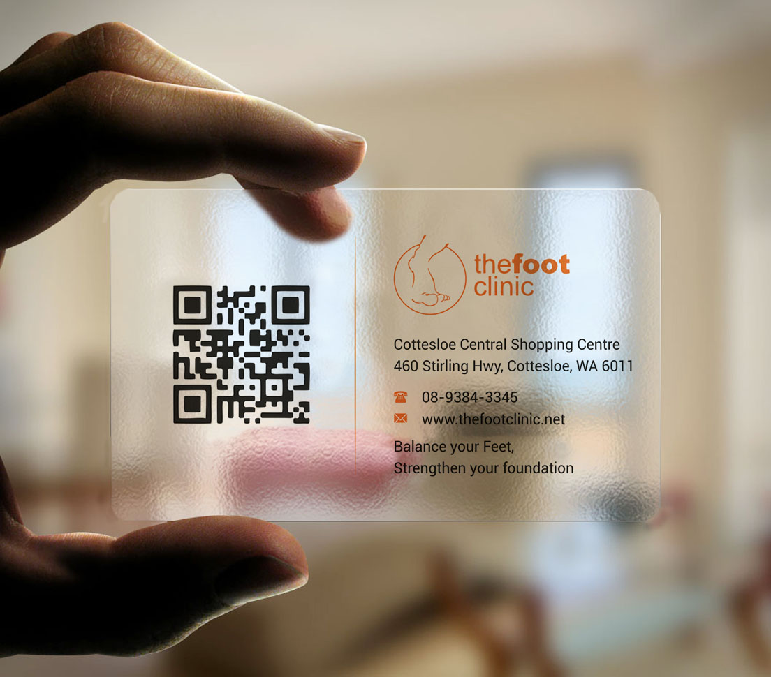 Business Card Design by INDIAN_Ashok for The Foot Clinic | Design #31160702