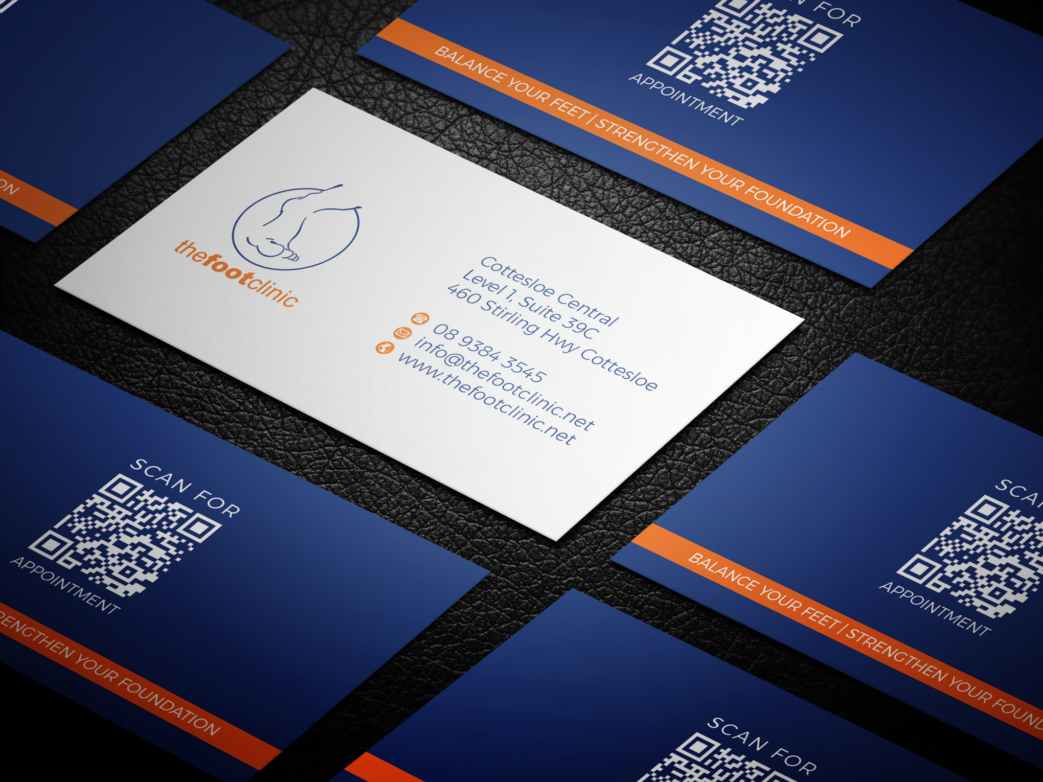 Diseño de Tarjeta de Presentación por WebixBD para The Foot Clinic | Diseño #31163260