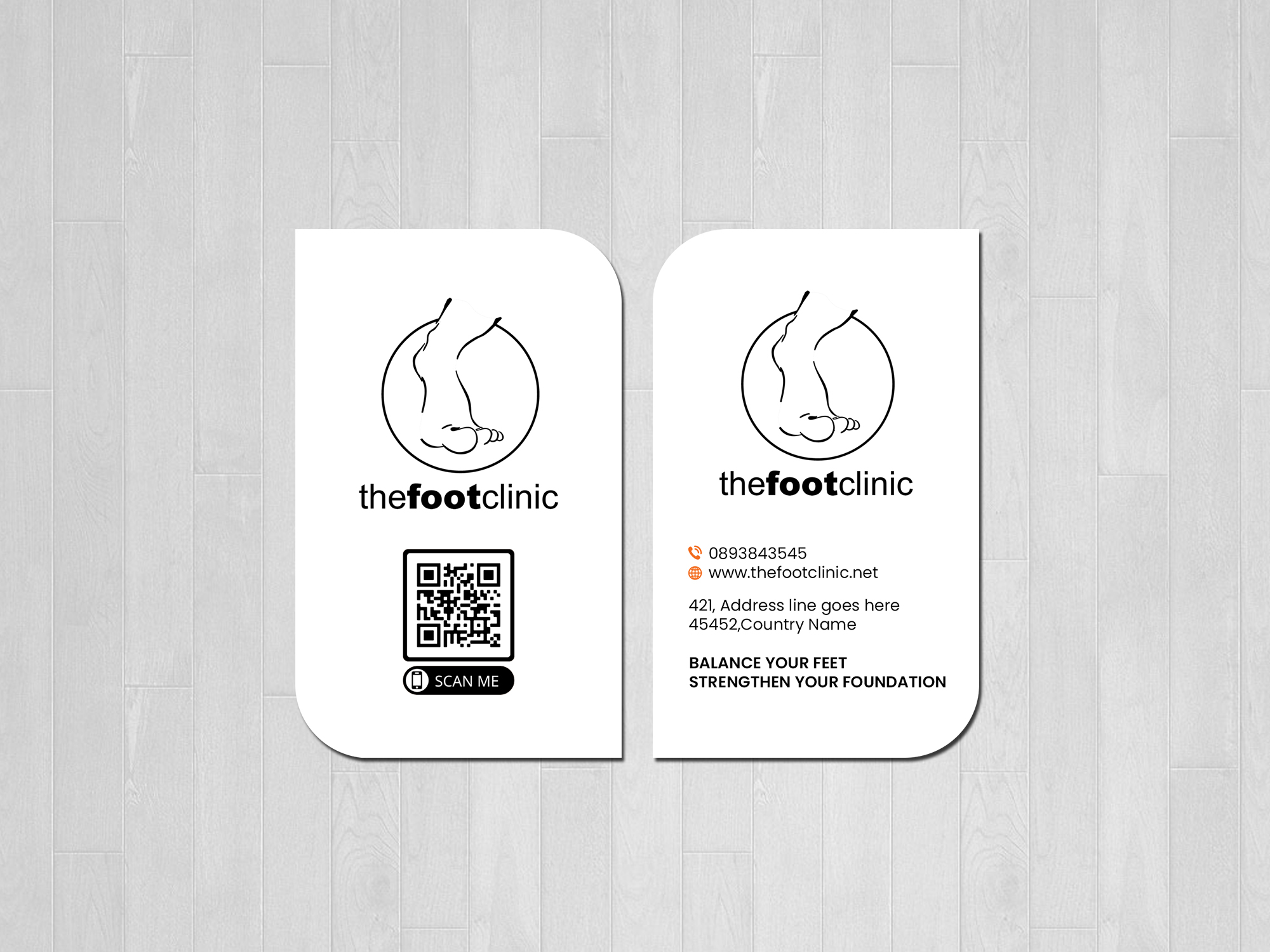 Business Card Design by Creations Box 2015 for The Foot Clinic | Design #31170501