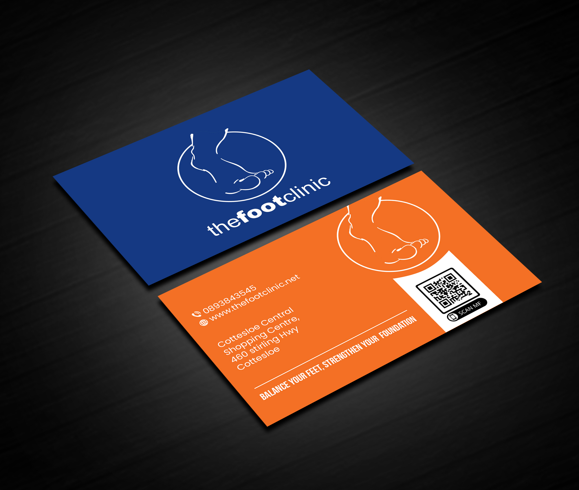Business Card Design by Creations Box 2015 for The Foot Clinic | Design #31170505