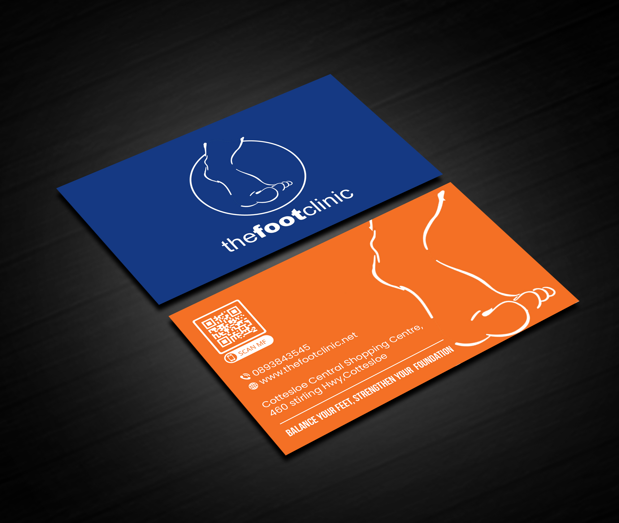 Business Card Design by Creations Box 2015 for The Foot Clinic | Design #31170506
