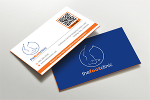 Business Card Design by LAXMI DESIGNHUB for The Foot Clinic | Design: #31159826