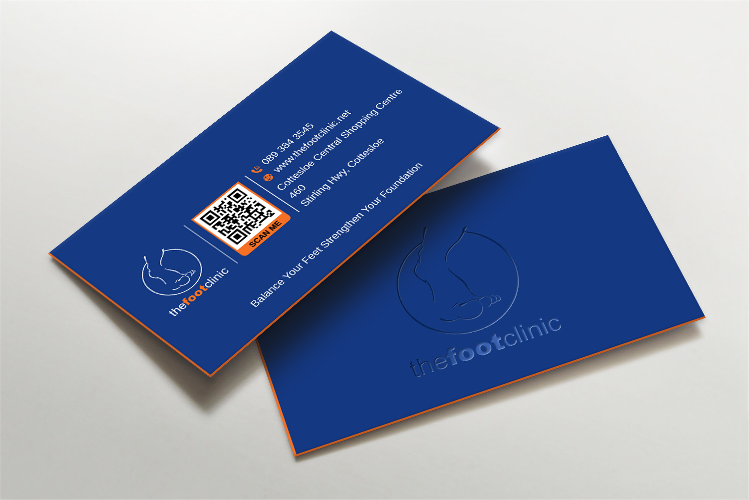 Business Card Design by LAXMI DESIGNHUB for The Foot Clinic | Design #31159837