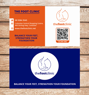Business Card Design by zoovdesign for The Foot Clinic | Design: #31163905