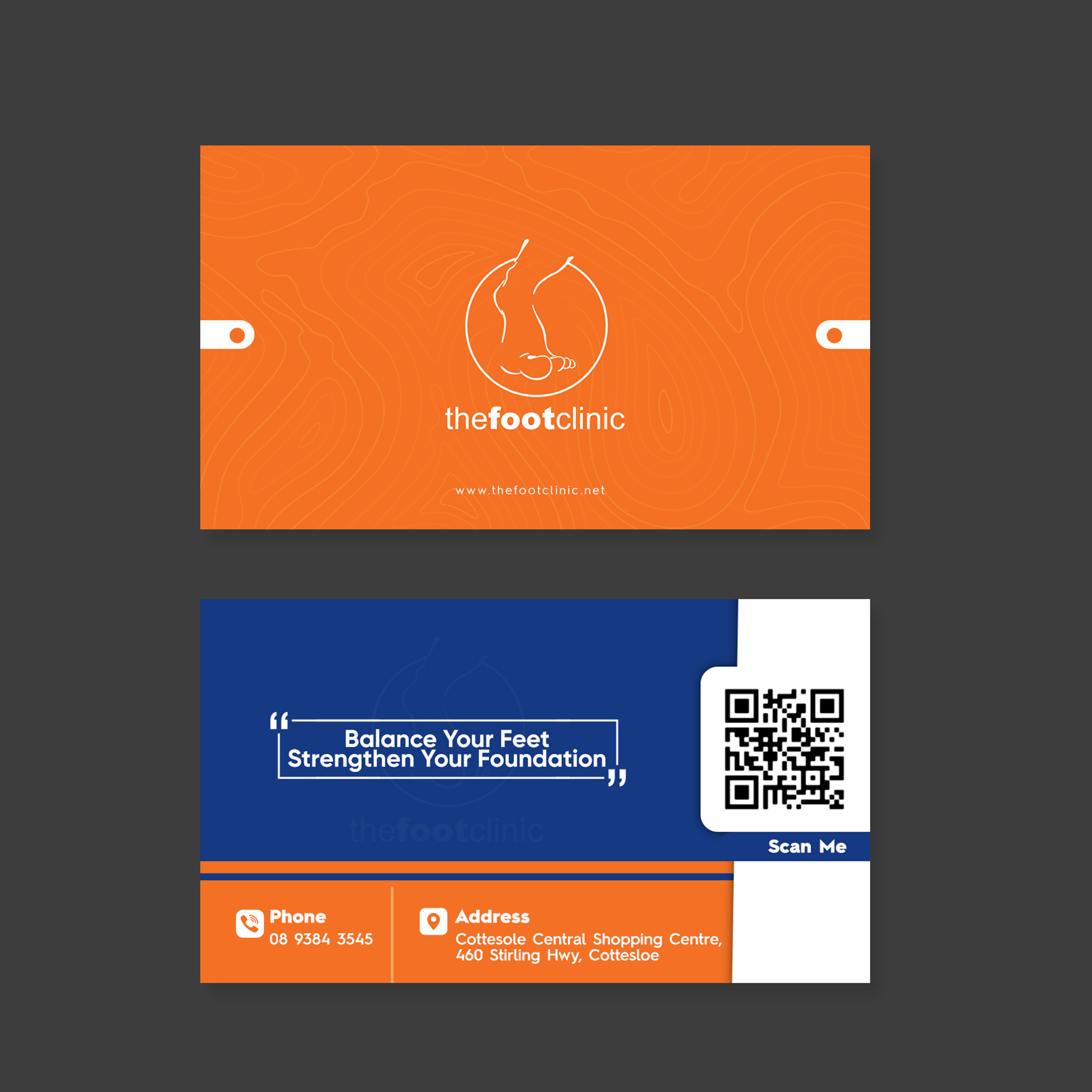 Business Card Design by rahulraghavan96 for The Foot Clinic | Design #31160434
